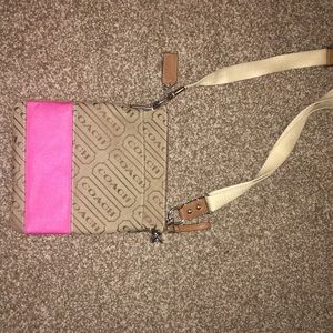 Coach Bag—Pink and Tan